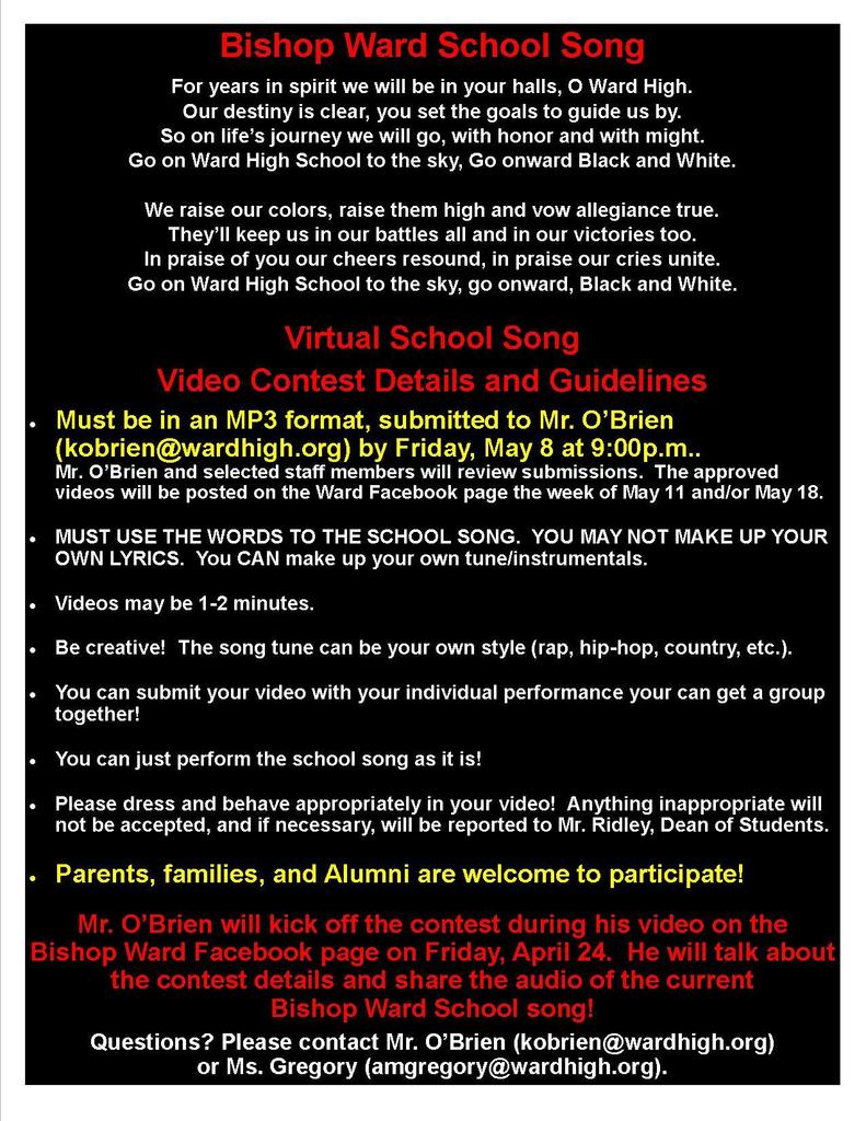 School Song Contest Flyer 1